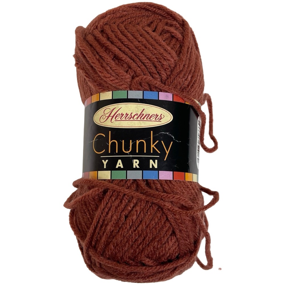 Herrschners Chunky Yarn Russet Brown Bulky‎ Weight Acrylic Blend 1022 NEW